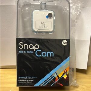 Snap Cam - White and Blue Wearable HD Video Camera